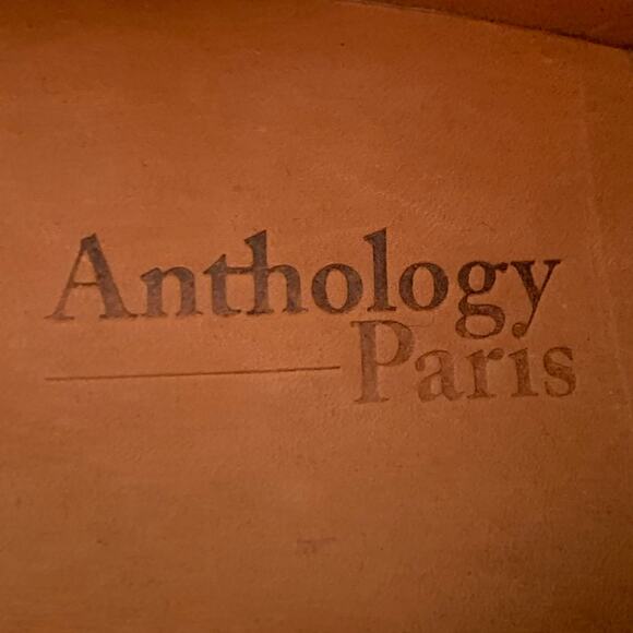 ANTHOLOGY PARIS Size 9 Black Leather Snake Embossed Back Zip Ankle Boots - Picture 7 of 8